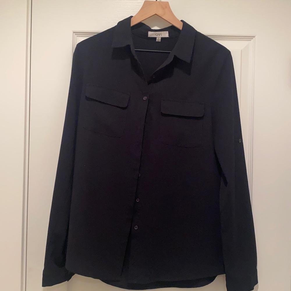 Dark navy long blouse